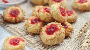 resep kue kering strawberry thumbprint